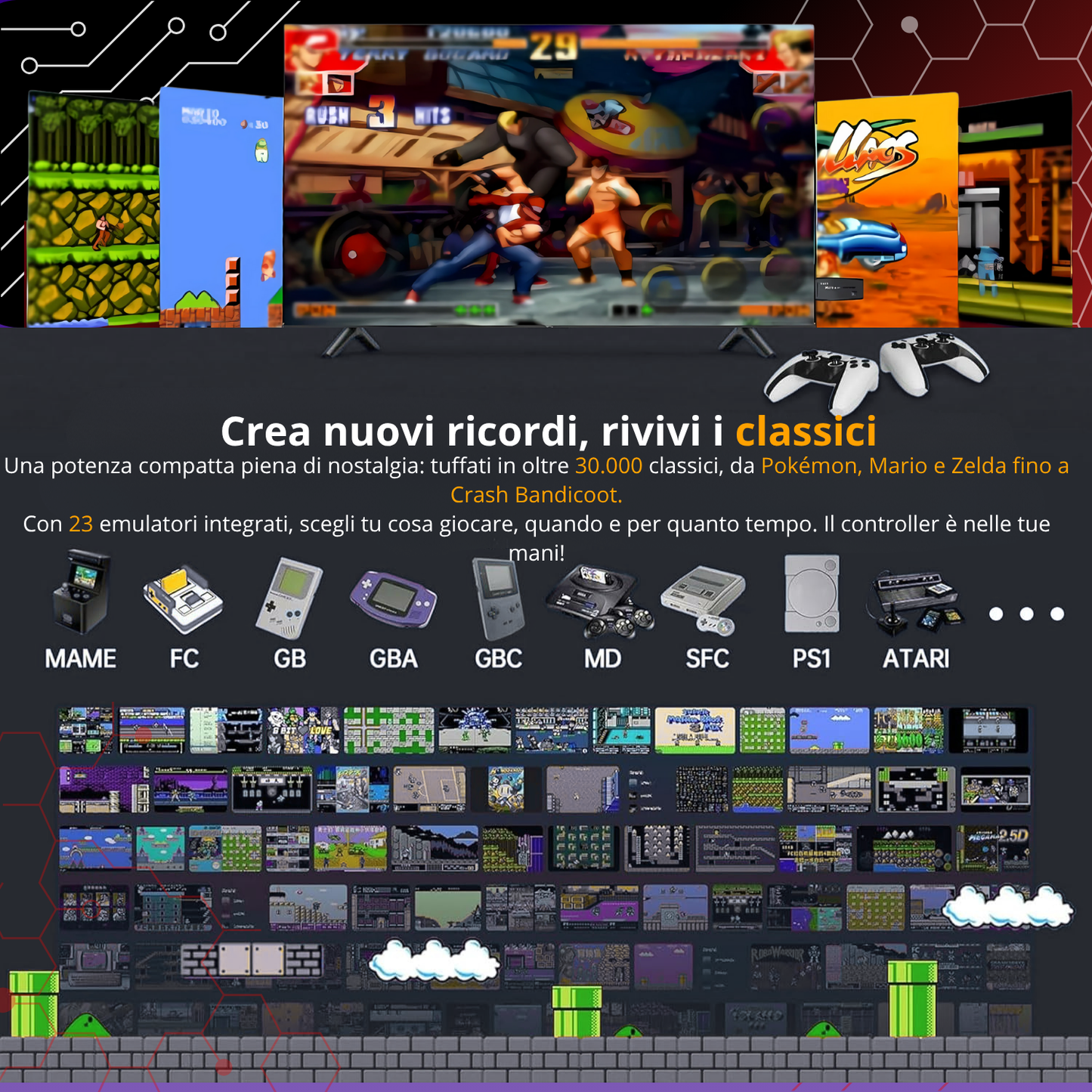 GameClassici Stick™ | 30.000 giochi leggendari in un’unica stick potente